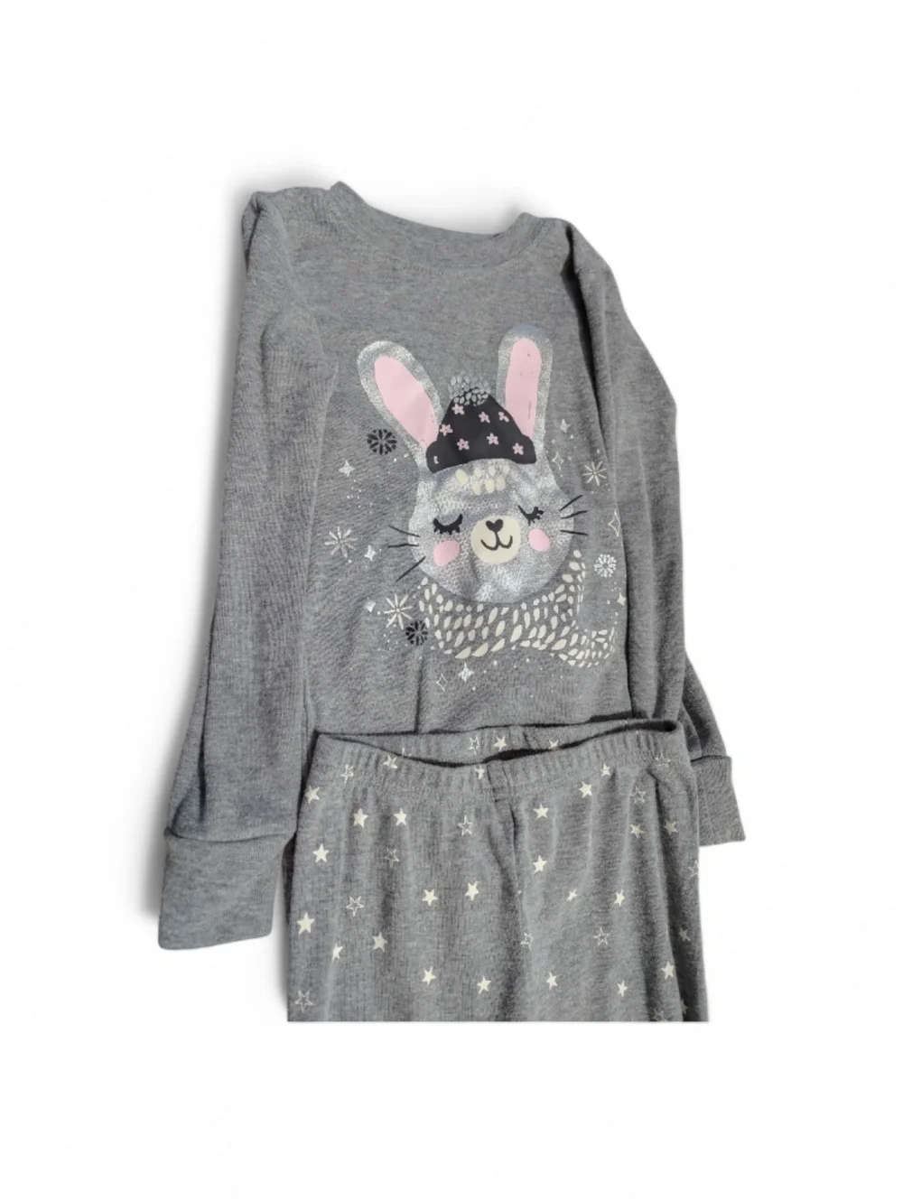 Carter’s Toddler Girls Pajama Set Lot 3T Long Sleeve Bunny Print Sleepwear 2 Set